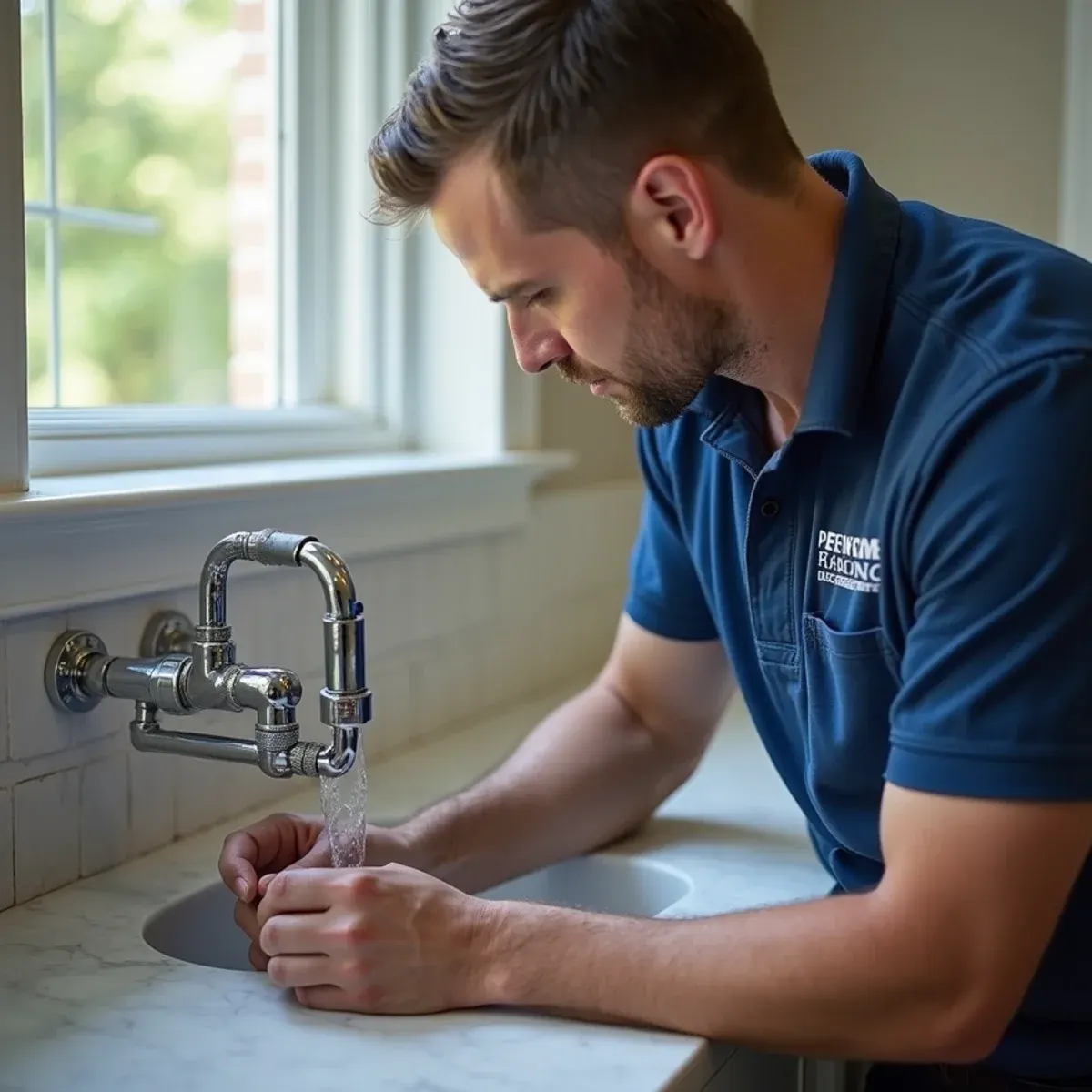 High-capacity multi-bathroom plumbing manifold in modern Newtown Square home